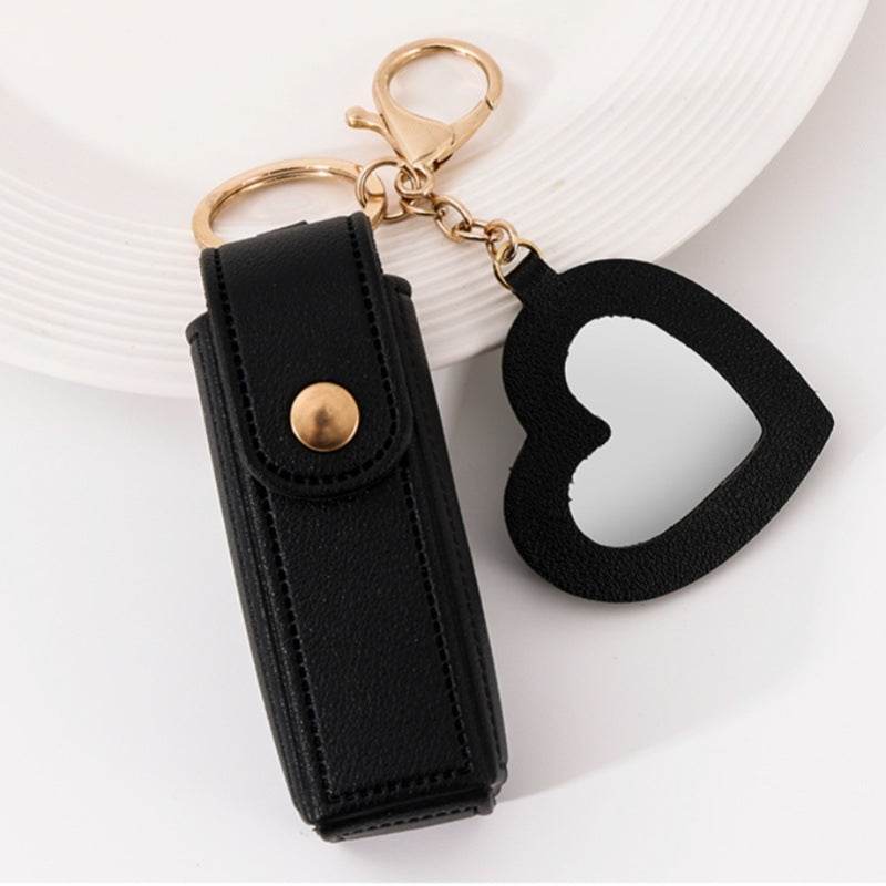 Modern Small Mirror Lipstick Pack Keychain Pendant - Stylish Clutch Accessory - Buy Center