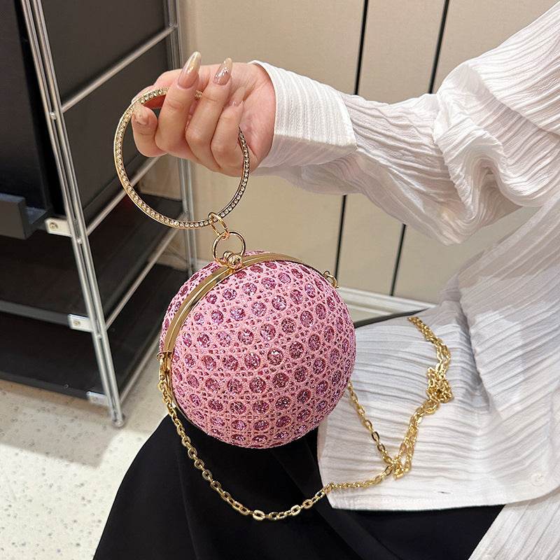 Diamond Retro Shoulder Bag - Stylish Women's Crossbody with Round Design - Buy Center