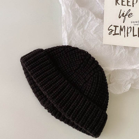 Korean Style Children's Wool Knit Hat - Cute Slipover for Ages 1-7 - Buy Center