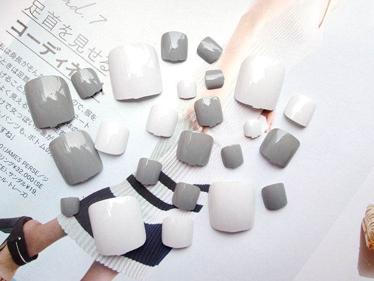 Pro Acrylic Toe Nails Set - 24pcs Stylish False Toenails for Easy Application - Buy Center