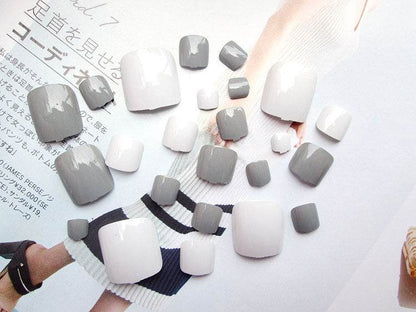 Pro Acrylic Toe Nails Set - 24pcs Stylish False Toenails for Easy Application - Buy Center