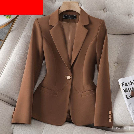Buycenter Women's Long Sleeve Professional Suit - Milky White & Black - Buy Center