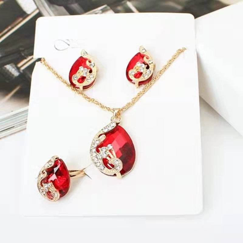 Buycenter Women's 5-Piece Jewelry Set - Watch, Bracelet, Ring & Earrings - Buy Center
