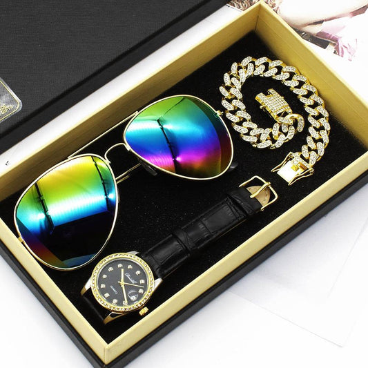 Women's High Sense Bracelet Watch Suit - Stylish Sunglasses & Gift Box - Buy Center