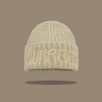 Korean Fashion Wool Hat - Trendy Lettered Design for Winter Style - Buy Center