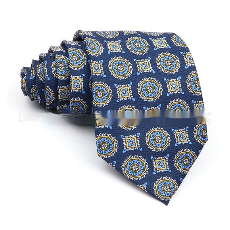 Men's Printed Work Tie - Stylish Polyester Bow Tie with Geometric Design - Buy Center
