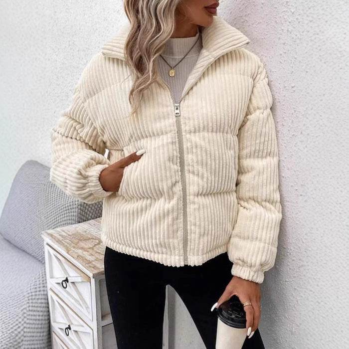 Stylish Corduroy Jacket for Women - Casual Loose Fit, Durable Warmth - Buy Center