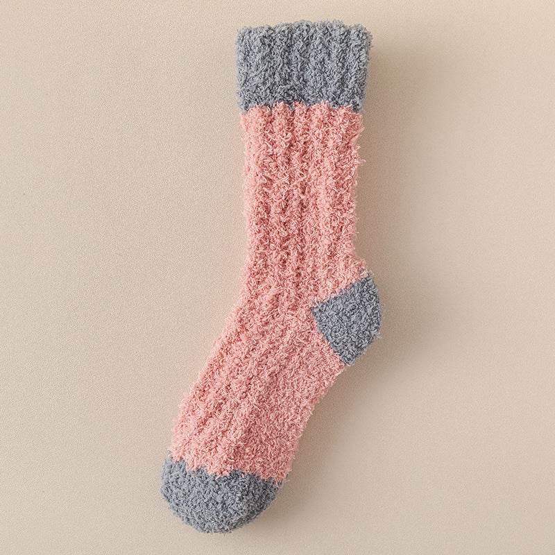 Coral Fleece Women's Thermal Socks - Thick Mid-Calf Cozy Footwear - Buy Center