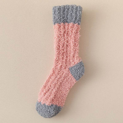 Coral Fleece Women's Thermal Socks - Thick Mid-Calf Cozy Footwear - Buy Center