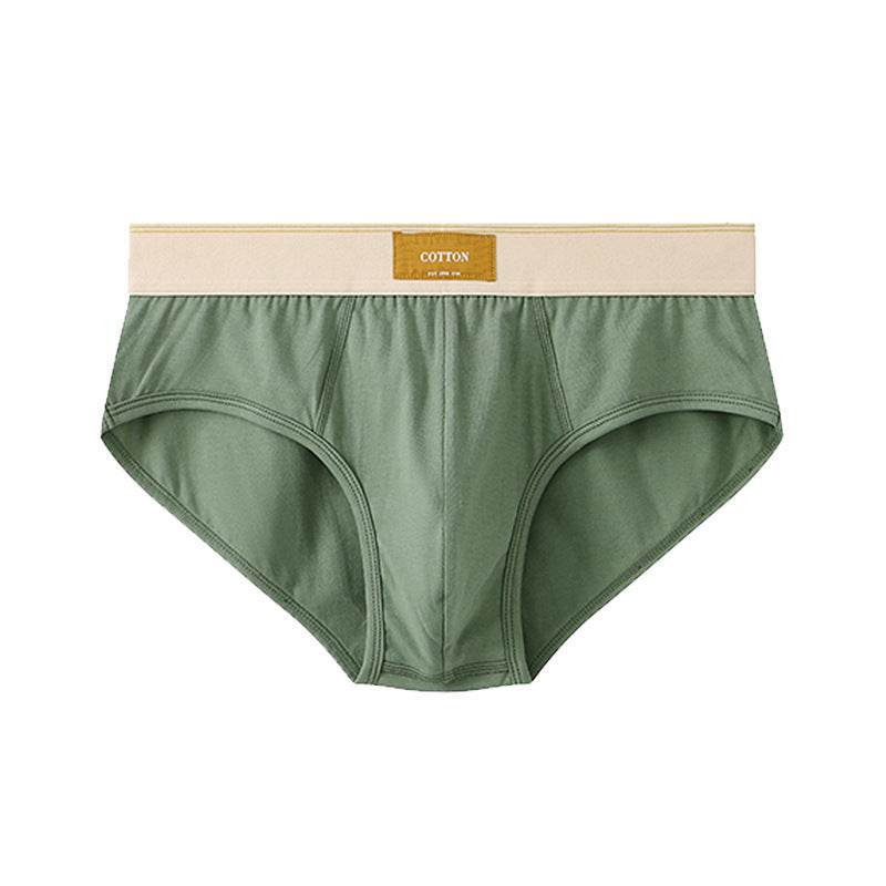 Men's Loose Cotton Briefs - Breathable Mid Waist, Multiple Colors Available - Buy Center