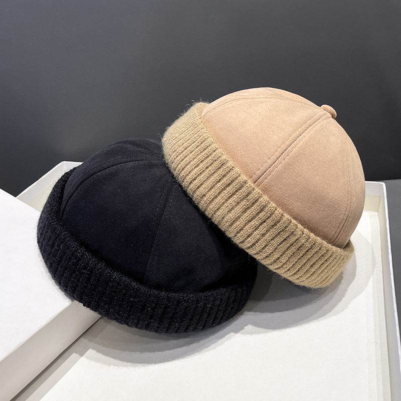 Stylish Autumn & Winter Velvet Beret Hat - Deerskin Crown Design - Buy Center