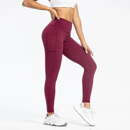 Women's High Waist Yoga Pants - Slim Fit, Pockets for Workouts 2025 - Buy Center