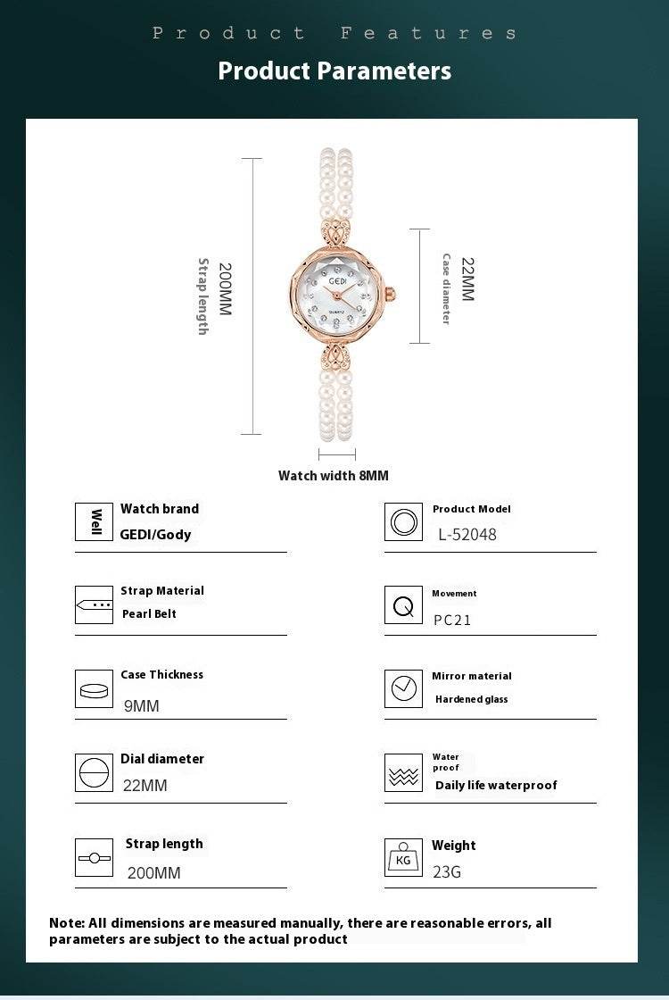 Women's Luxury Pearls Strap Watch - Unique Round Beads, Modern Style - Buy Center