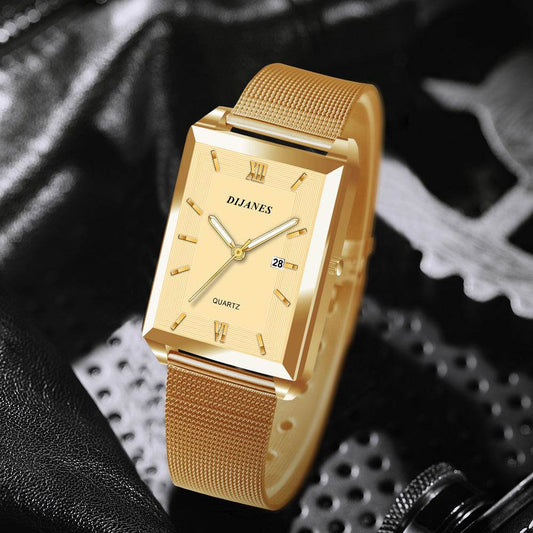 Buycenter Business Men's Casual Quartz Watch - Stylish Square Design - Buy Center