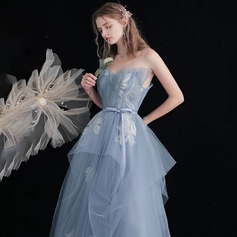 Buycenter Blue Evening Dress - Sleeveless Puff Skirt for Weddings - Buy Center