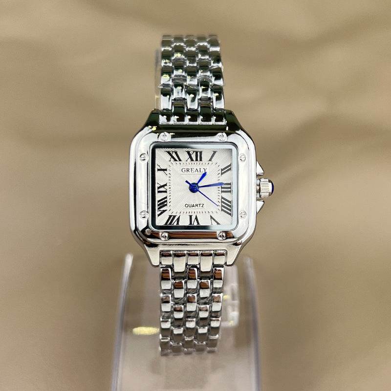Elegant Steel Strip Roman Scale Watch - Women's Premium European Design - Buy Center