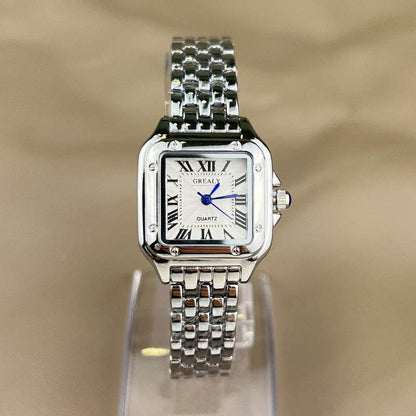 Elegant Steel Strip Roman Scale Watch - Women's Premium European Design - Buy Center