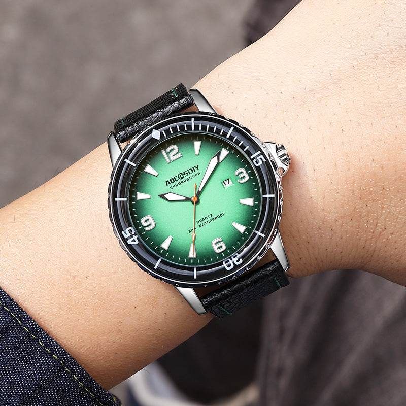 Buycenter Waterproof Men's Watch - Large Dial Quartz with Calendar - Buy Center
