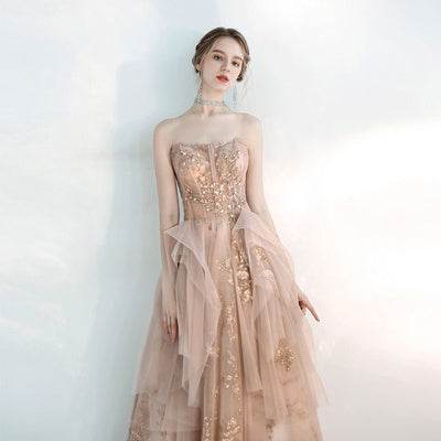 Buycenter Toast Dress - Elegant Beaded Evening Dress for Weddings & Events - Buy Center