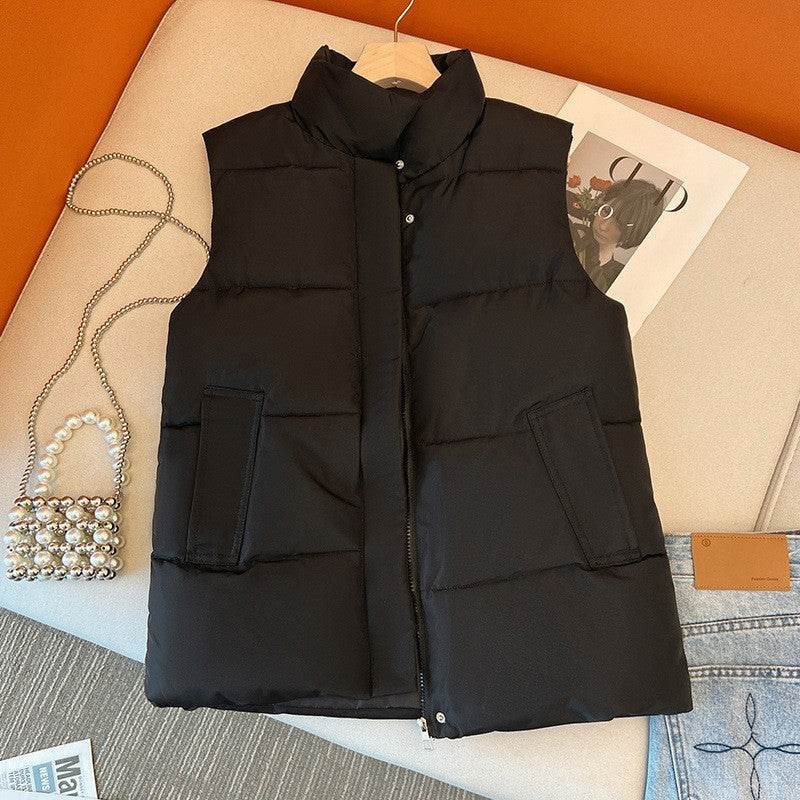 Women's Down Cotton Vest - Trendy Korean Style for Autumn & Winter - Buy Center