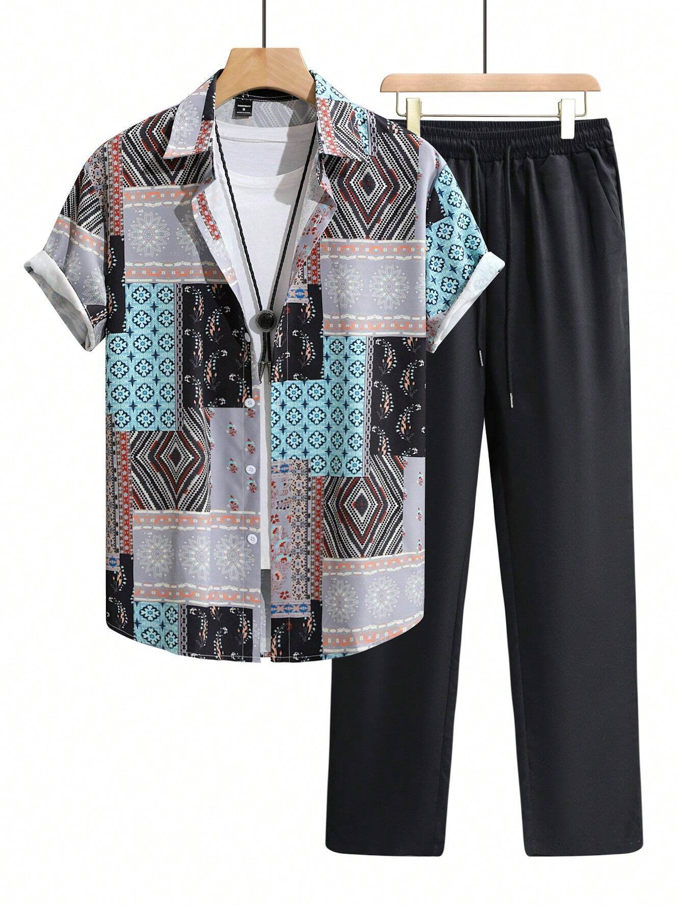 Ethnic Style Casual Shirt & Trousers Suit for Men - Premium Comfort & Style - Buy Center