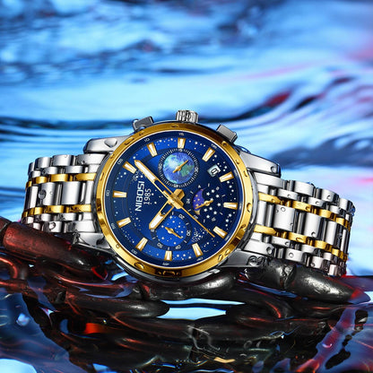 Buycenter Men's Steel Quartz Watch - Casual & Business Style, Multiple Colors - Buy Center