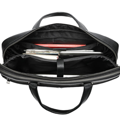 Men's Large Capacity Briefcase - Premium Cowhide 17" Laptop Bag - Buy Center