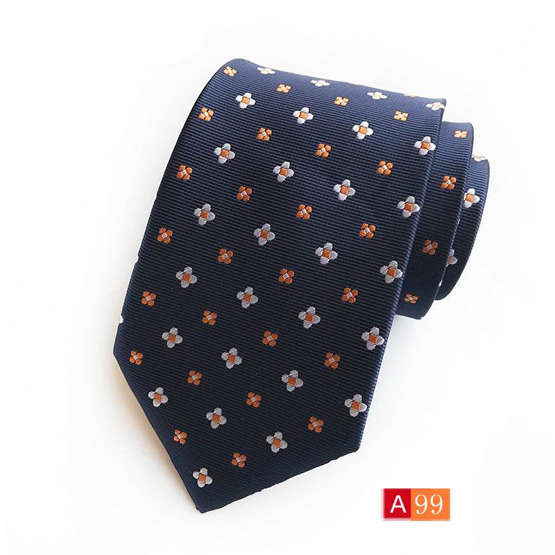 Buycenter Men's Jacquard Tie - Classic Black Stylish Formal Accessory - Buy Center