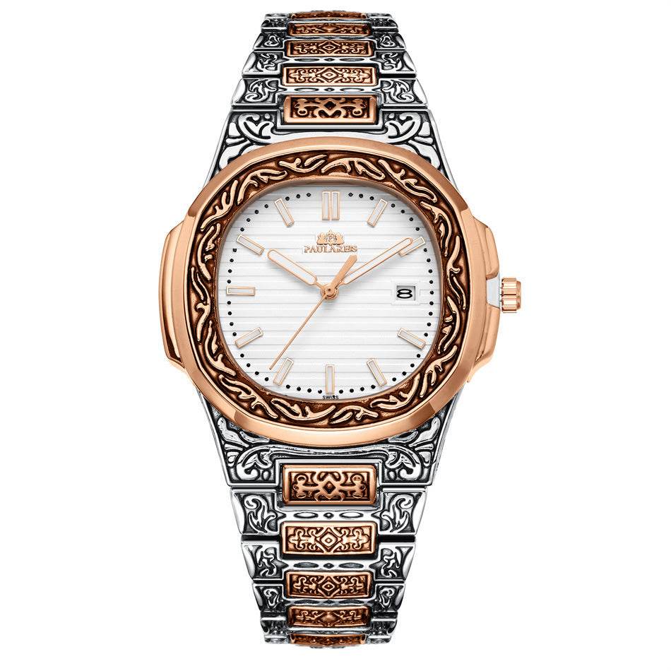 Carved Quartz Parrot Calendar Watch - Glow-in-the-Dark Waterproof Style - Buy Center