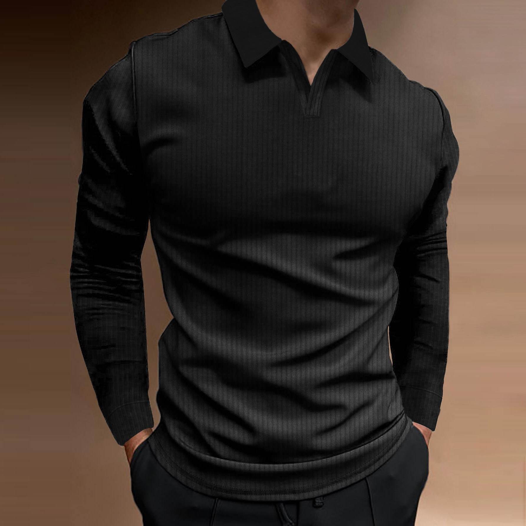 Solid Color Long Sleeve Shirt - Men's Casual & Business Wear 2025 - Buy Center