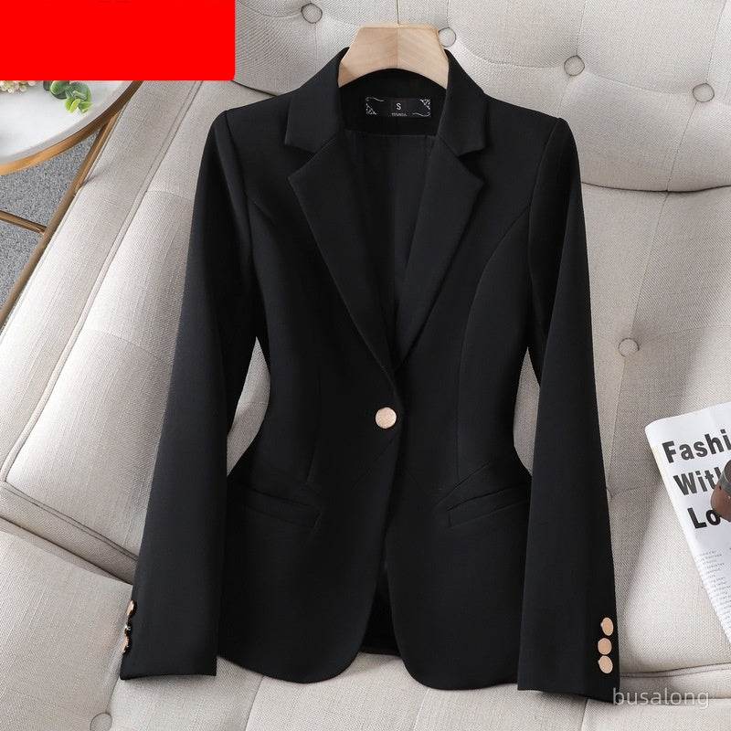 Buycenter Women's Long Sleeve Professional Suit - Milky White & Black - Buy Center