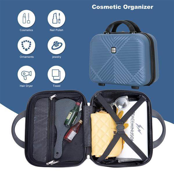 Lightweight ABS 2-Piece Luggage Set - Stylish Carry-On & Cosmetic Case - Buy Center