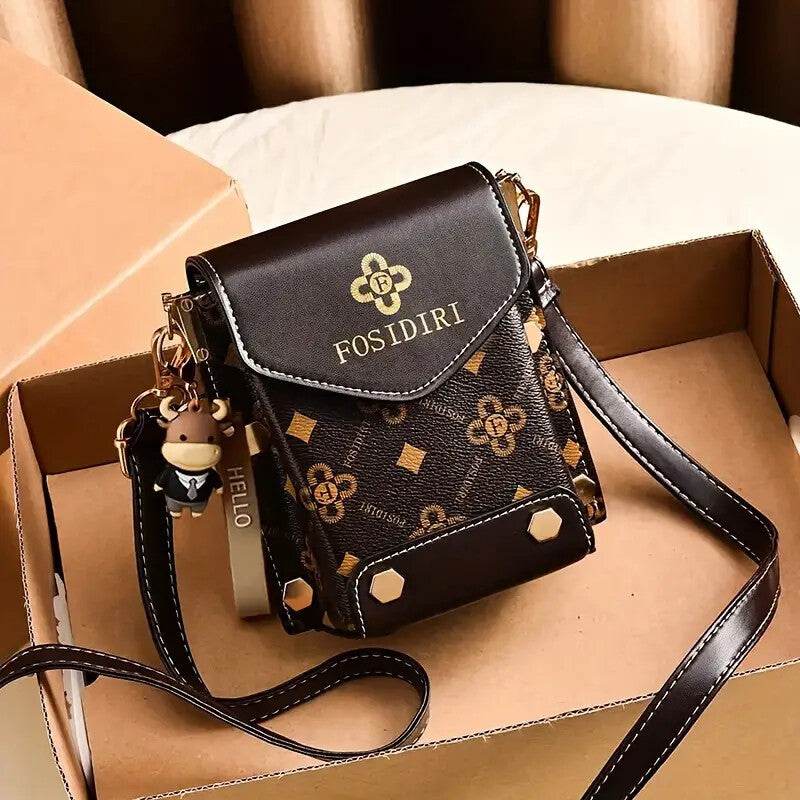 Buycenter Small Crossbody Phone Bag - Travel Cellphone Wallet in Coffee - Buy Center