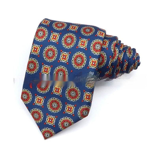 Men's Printed Work Tie - Stylish Polyester Bow Tie with Geometric Design - Buy Center