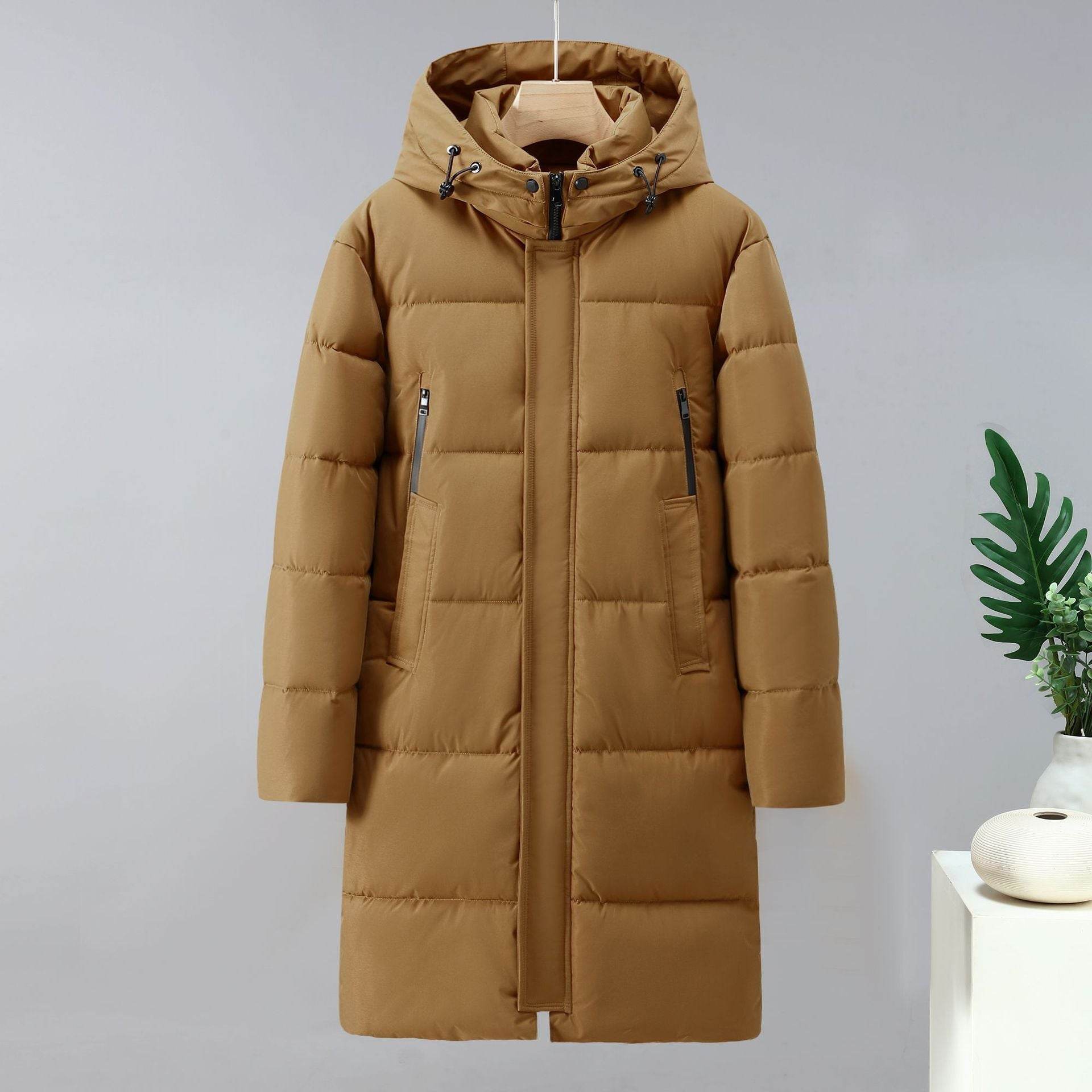 Men's Windproof Overknee Coat - Stylish Urban Down Jacket 2025 - Buy Center