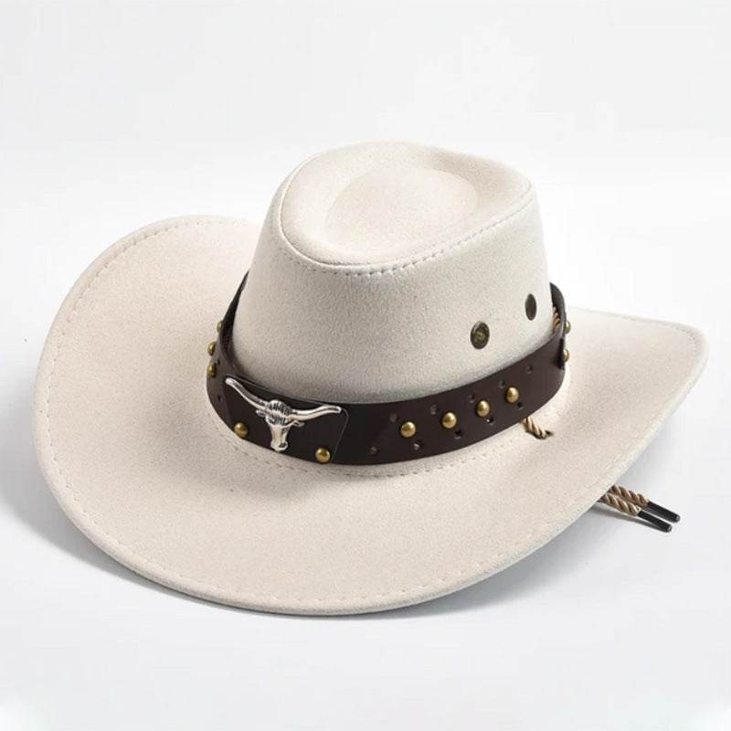 Retro Artificial Suede Cowboy Hat - Adjustable Sunshade for Outdoor Style - Buy Center