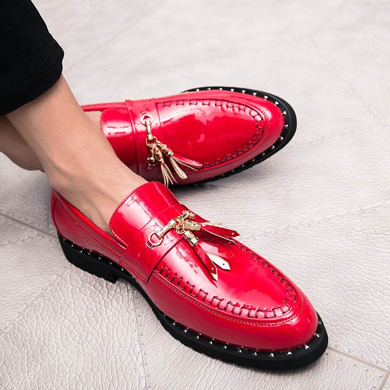 Men's Casual Pointed Leather Shoes - Trendy Solid Colors for 2025 - Buy Center