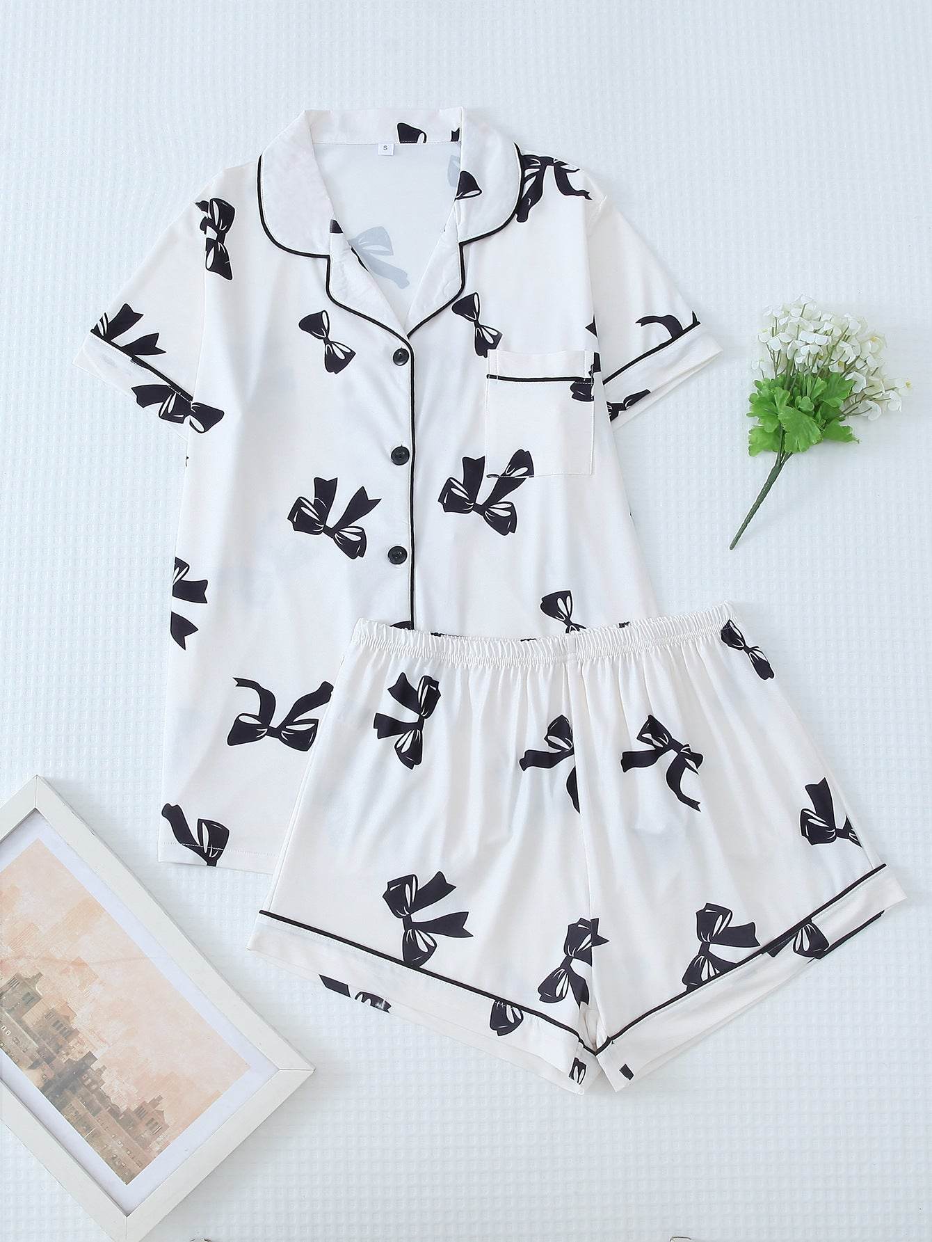 Stylish European & American Bow Print Set - Comfortable Fashion 2025 - Buy Center