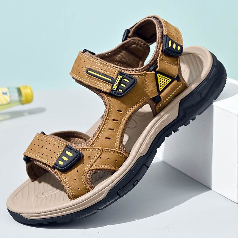 Premium Lightweight Cowhide Beach Shoes for Men - Non-Slip Sandals - Buy Center