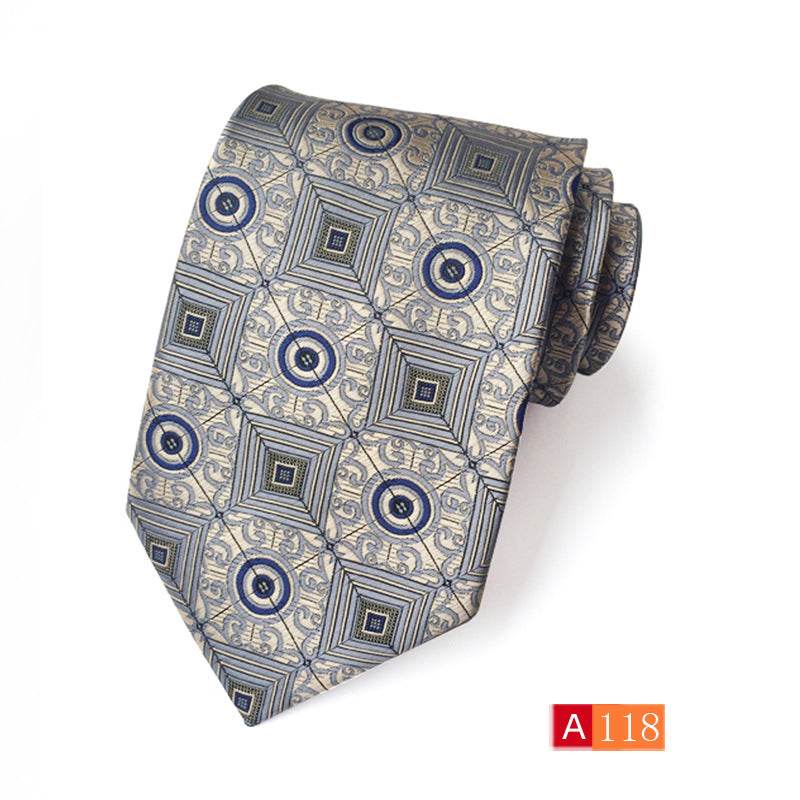 Buycenter Men's Jacquard Tie - Classic Black Stylish Formal Accessory - Buy Center