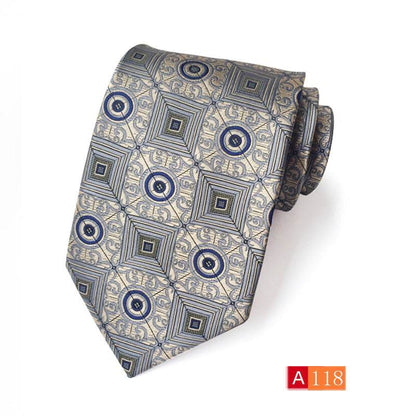 Buycenter Men's Jacquard Tie - Classic Black Stylish Formal Accessory - Buy Center