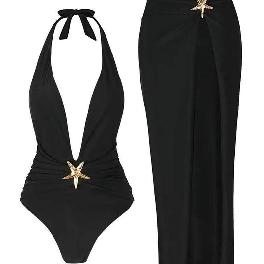 Buycenter Women's Halter Backless Summer Dress - Available in Black, White, Red - Buy Center