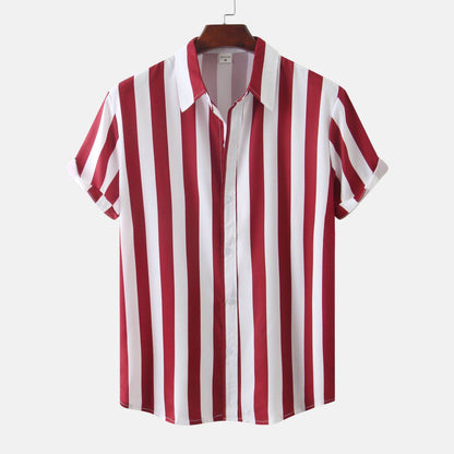 Men's 3D Printed Short Sleeve Shirt - Casual Cotton Blend Cardigan 2025 - Buy Center