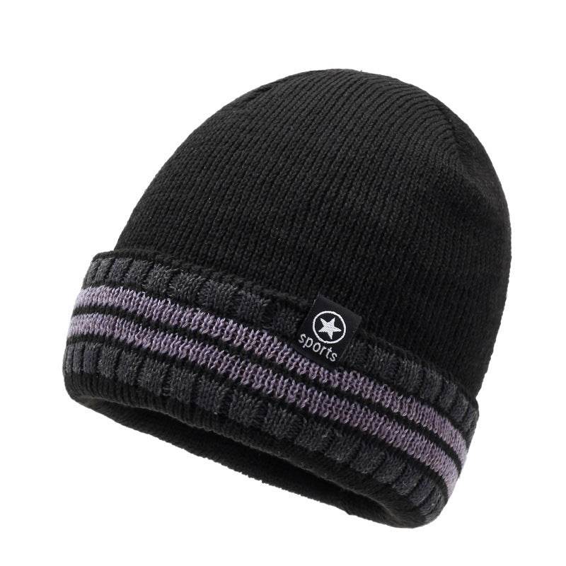 Stylish Winter Knitted Hat - Retro Dome Crown, Windproof Acrylic Cap - Buy Center