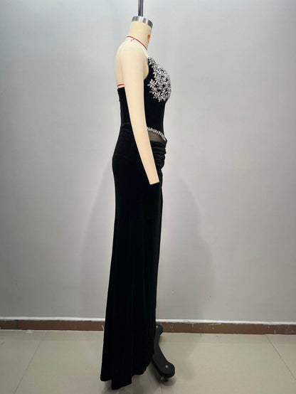 Elegant Women's Black Bandeau Dress - Slim-fit Style for Evening Events - Buy Center