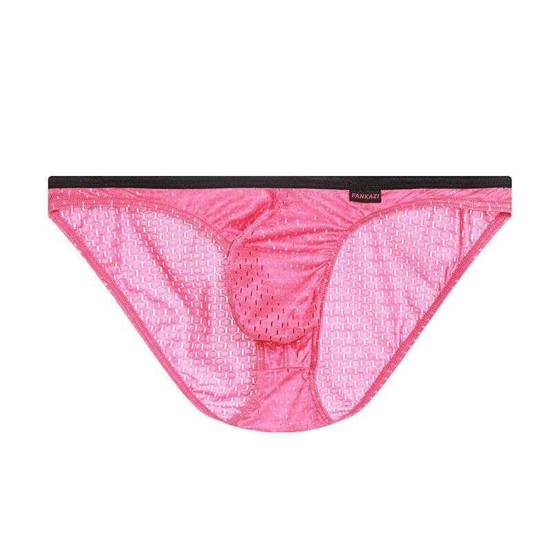 Solid Color Men's Briefs - Breathable Polyester Low Waist Underwear