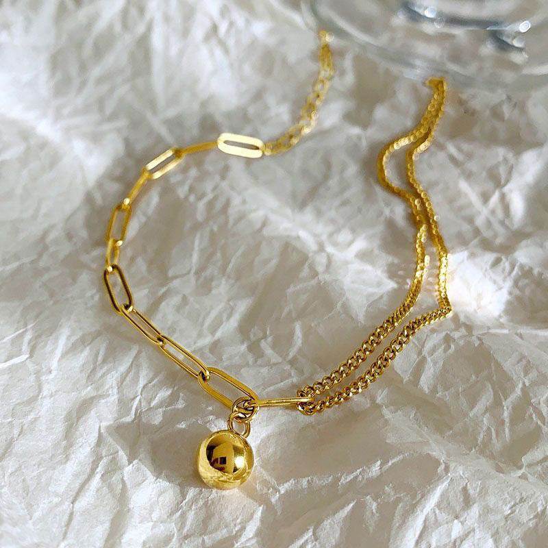 Buy Center Small Golden Balls Titanium Steel Anklet for Women - Buy Center