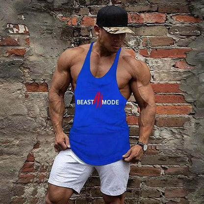 Men's Summer Muscle Vest - Casual Cotton Tank Top with Print Design - Buy Center