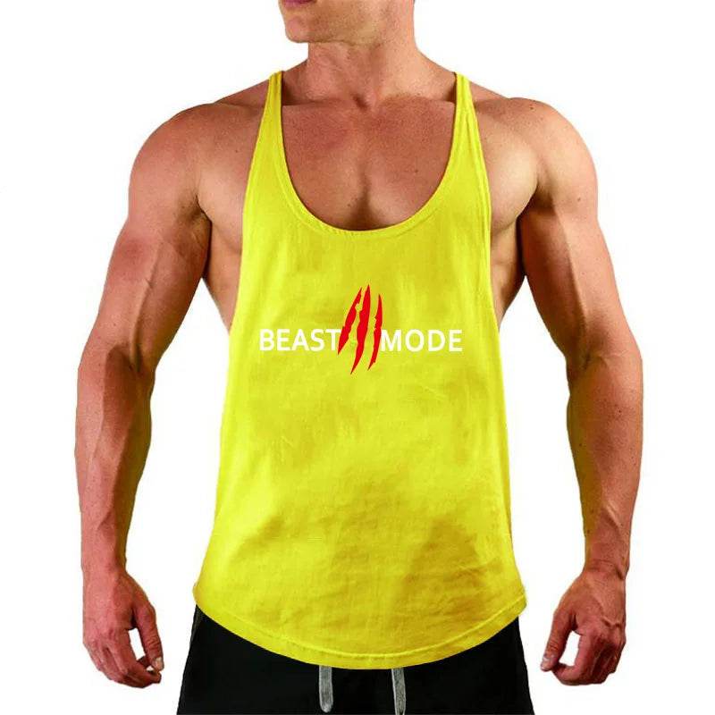 Men's Summer Muscle Vest - Casual Cotton Tank Top with Print Design - Buy Center