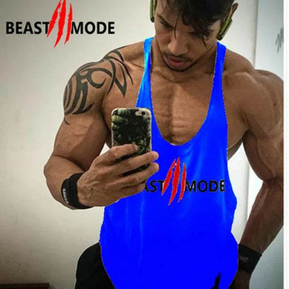 Men's Summer Muscle Vest - Casual Cotton Tank Top with Print Design - Buy Center